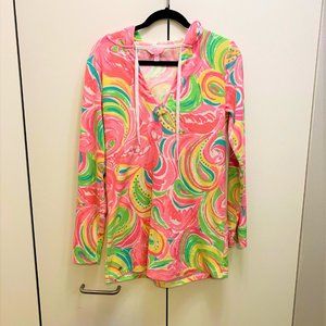 Lilly Pulitzer Megan V-Neck Tunic Hoodie